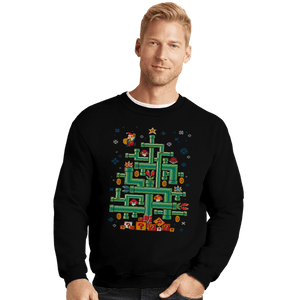 Secret_Shirts Crewneck Sweater, Unisex / Small / Black It's A Tree, Mario!