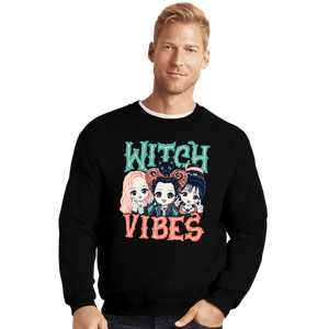 Secret_Shirts Crewneck Sweater, Unisex / Small / Black Witchy Vibes