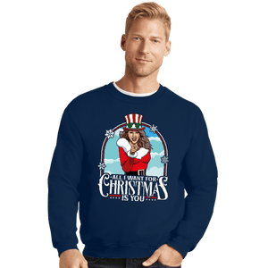 Secret_Shirts Crewneck Sweater, Unisex / Small / Navy All I Want For Christmas