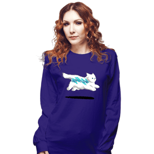 Secret_Shirts Long Sleeve Shirts, Unisex / Small / Violet Jazz Cat