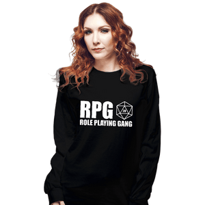 Shirts Long Sleeve Shirts, Unisex / Small / Black Role Playing Gang