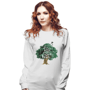 Shirts Long Sleeve Shirts, Unisex / Small / White Tree