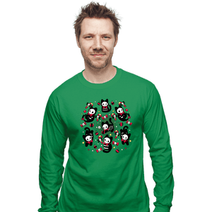 Daily_Deal_Shirts Long Sleeve Shirts, Unisex / Small / Irish Green Creepy Xmas Kittens