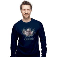 Load image into Gallery viewer, Shirts Long Sleeve Shirts, Unisex / Small / Navy Squirrel
