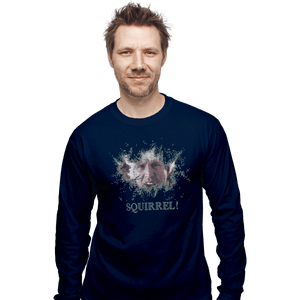 Shirts Long Sleeve Shirts, Unisex / Small / Navy Squirrel