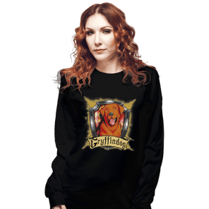 Shirts Long Sleeve Shirts, Unisex / Small / Black Hairy Pupper House Gryffindog