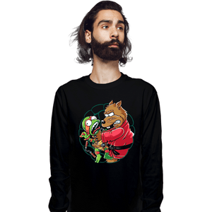 Secret_Shirts Long Sleeve Shirts, Unisex / Small / Black Why You Little Turtle Mikey