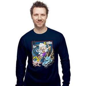 Secret_Shirts Long Sleeve Shirts, Unisex / Small / Navy Dragon Fight