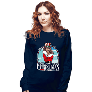 Secret_Shirts Long Sleeve Shirts, Unisex / Small / Navy All I Want For Christmas