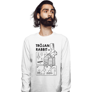 Secret_Shirts Long Sleeve Shirts, Unisex / Small / White The Trojan Rabbit