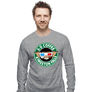 Secret_Shirts Long Sleeve Shirts, Unisex / Small / Sports Grey Kingston Falls 3D Coffee