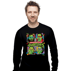 Secret_Shirts Long Sleeve Shirts, Unisex / Small / Black Thespian Mutant Nicolas Cage Turtles