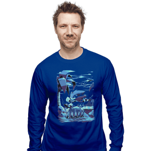 Shirts Long Sleeve Shirts, Unisex / Small / Royal Blue Green Hill Zone