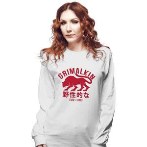 Shirts Long Sleeve Shirts, Unisex / Small / White Grimalkin