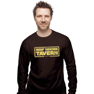 Secret_Shirts Long Sleeve Shirts, Unisex / Small / Dark Chocolate Nerf Herder Tavern!