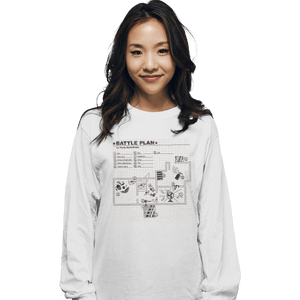 Shirts Long Sleeve Shirts, Unisex / Small / White Battle Plan