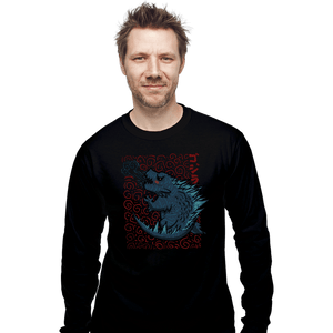 Shirts Long Sleeve Shirts, Unisex / Small / Black Tiny Kaiju