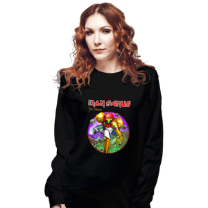 Daily_Deal_Shirts Long Sleeve Shirts, Unisex / Small / Black Iron Samus