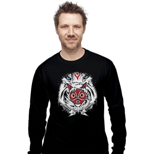 Shirts Long Sleeve Shirts, Unisex / Small / Black Forest Spirit Protector