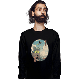 Shirts Long Sleeve Shirts, Unisex / Small / Black Ukiyo-e Delivery