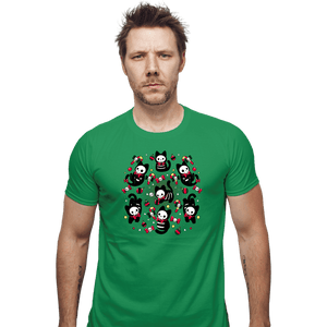 Daily_Deal_Shirts Fitted Shirts, Mens / Small / Irish Green Creepy Xmas Kittens