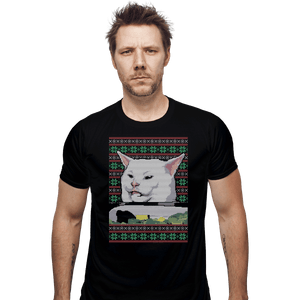 Shirts Fitted Shirts, Mens / Small / Black Cat Getting Yelled At Sweater