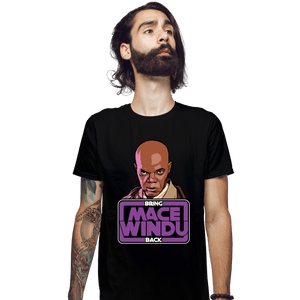 Secret_Shirts Fitted Shirts, Mens / Small / Black Bring Mace Windu Back