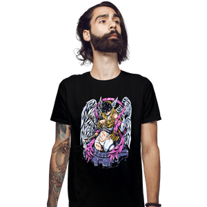 Secret_Shirts Fitted Shirts, Mens / Small / Black Battle Angewomon