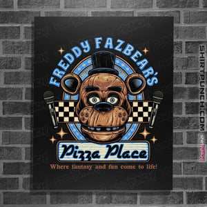 Secret_Shirts Posters / 4"x6" / Black Freddy's Pizza Place