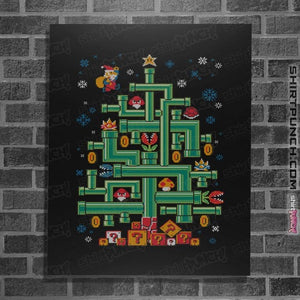 Secret_Shirts Posters / 4"x6" / Black It's A Tree, Mario!