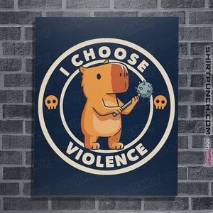 Secret_Shirts Posters / 4"x6" / Navy Capybara Violence