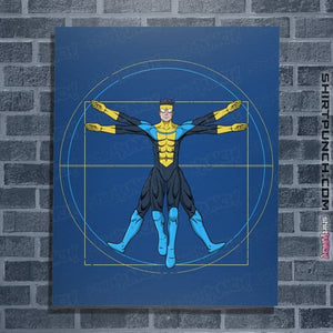 Daily_Deal_Shirts Posters / 4"x6" / Royal Blue Vitruvian Invincible