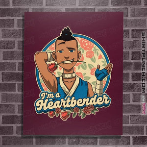 Daily_Deal_Shirts Posters / 4"x6" / Maroon Heart Bender