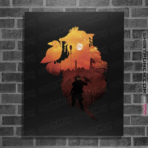 Shirts Posters / 4"x6" / Black Bloodhound Sunset