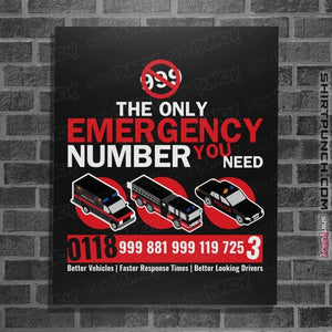 Secret_Shirts Posters / 4"x6" / Black Emergency Number