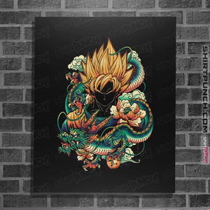 Secret_Shirts Posters / 4"x6" / Black Colorful Dragon.