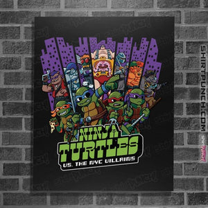 Secret_Shirts Posters / 4"x6" / Black TMNT Vs NYC Villains