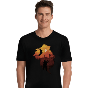 Shirts Premium Shirts, Unisex / Small / Black Bloodhound Sunset