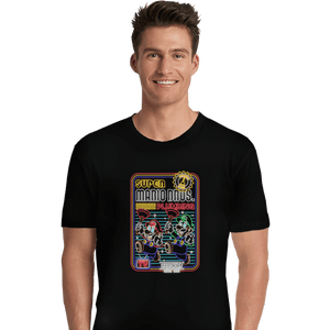 Secret_Shirts Premium Shirts, Unisex / Small / Black Neon Mario Plumber