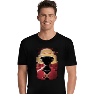 Shirts Premium Shirts, Unisex / Small / Black Glitch Luffy