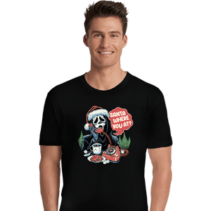 Secret_Shirts Premium Shirts, Unisex / Small / Black Ghostface Santa