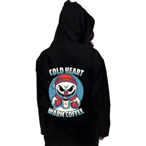 Secret_Shirts Pullover Hoodies, Unisex / Small / Black Cold Heart Warm Coffee