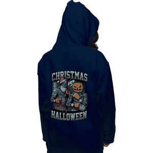 Secret_Shirts Pullover Hoodies, Unisex / Small / Navy Christmas VS Halloween