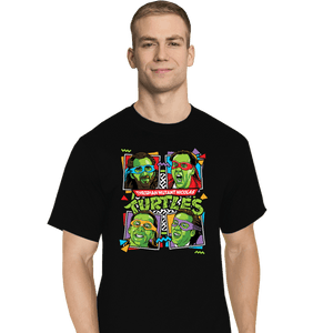 Secret_Shirts T-Shirts, Tall / Large / Black Thespian Mutant Nicolas Cage Turtles