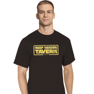 Secret_Shirts T-Shirts, Tall / Large / Black Nerf Herder Tavern!