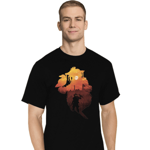 Shirts T-Shirts, Tall / Large / Black Bloodhound Sunset