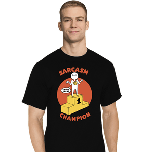 Secret_Shirts T-Shirts, Tall / Large / Black Sarcasm Champion