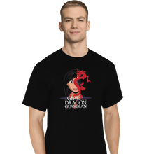 Load image into Gallery viewer, Shirts T-Shirts, Tall / Large / Black The Girl With The Dragon Guardian
