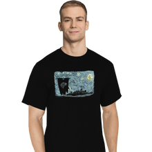 Load image into Gallery viewer, Shirts T-Shirts, Tall / Large / Black Starry DireWolf
