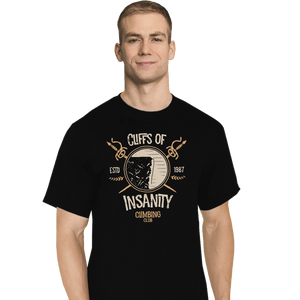 Daily_Deal_Shirts T-Shirts, Tall / Large / Black Cliffs Of Insanity Climbing Club